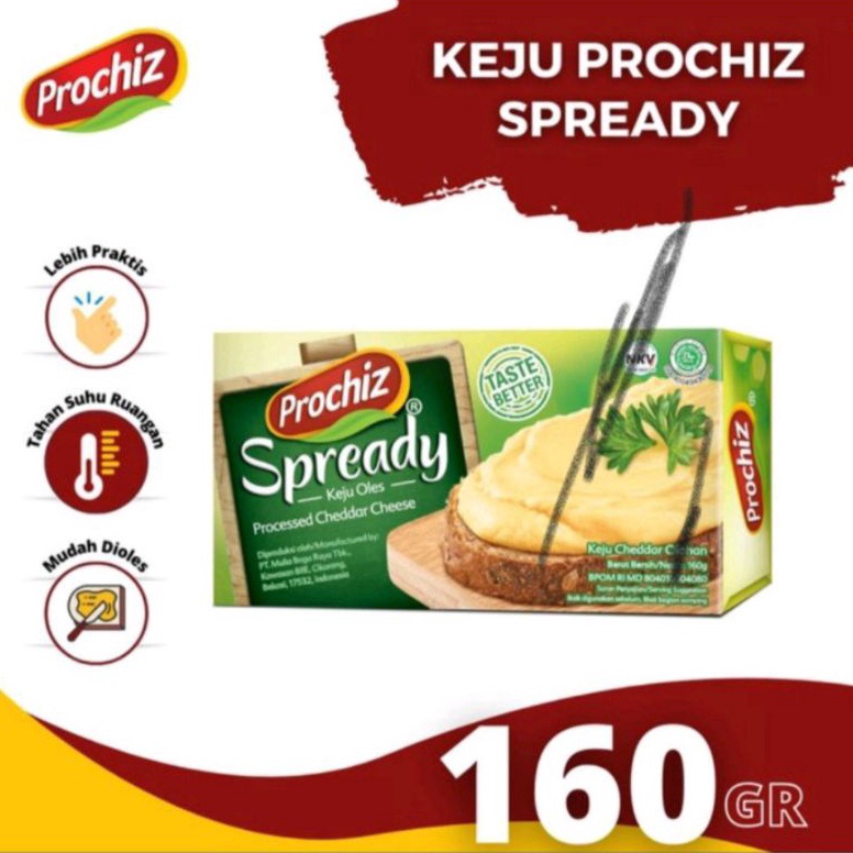 

modelTipe NLN086 Keju PROCHIZ SPREADY 160 gr