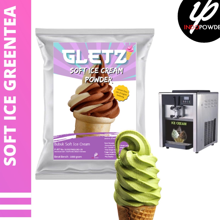 

KODE ODC085 SOFT ICE CREAM GREEN TEA 1Kg - Bubuk Es Krim GREEN TEA - Bubuk Es Krim - SOFT ICE CREAM Powder 1Kg