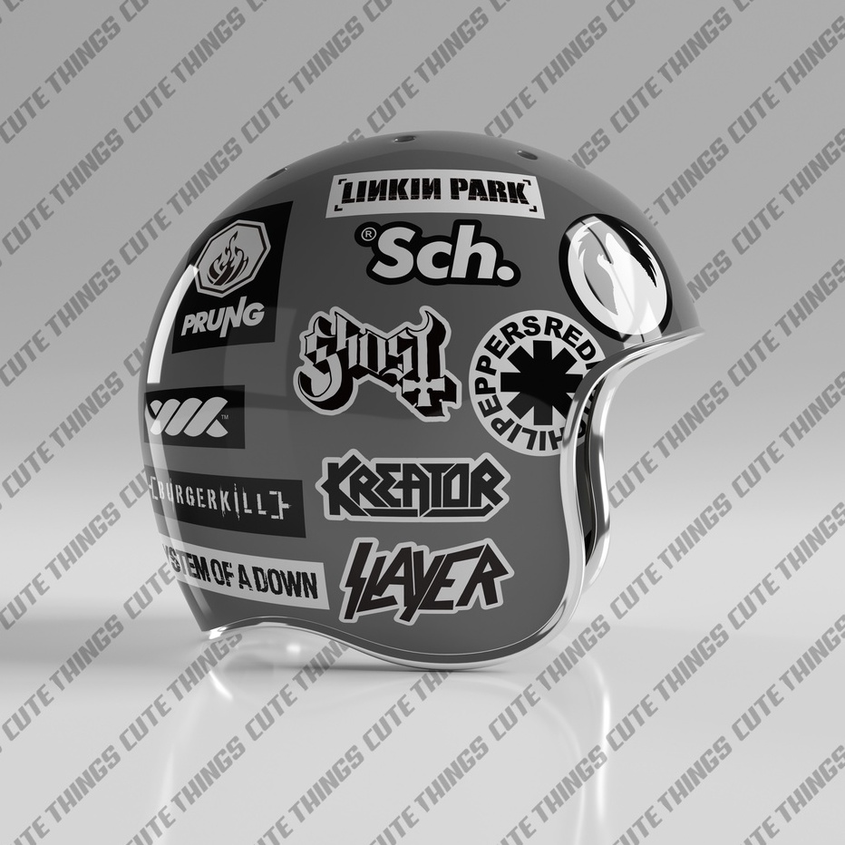 

modelTipe VUP674 stiker pack spesial series black white untuk hp laptop helm tumbler motor brand band hype