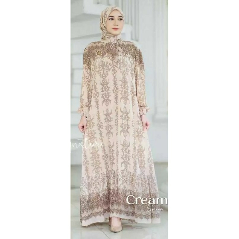 GAMIS SET HIJAB SEGI EMPAT SET KERUDUNG CERUTY
