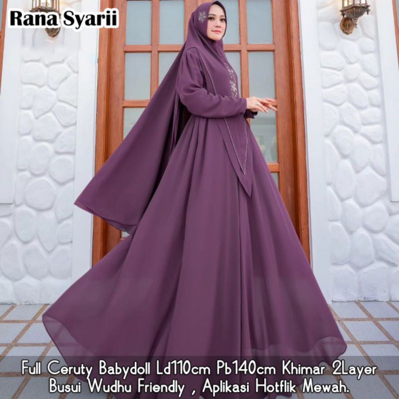 Dijah syar'i/Rana Syar'i/Set gamis syar'i muslim