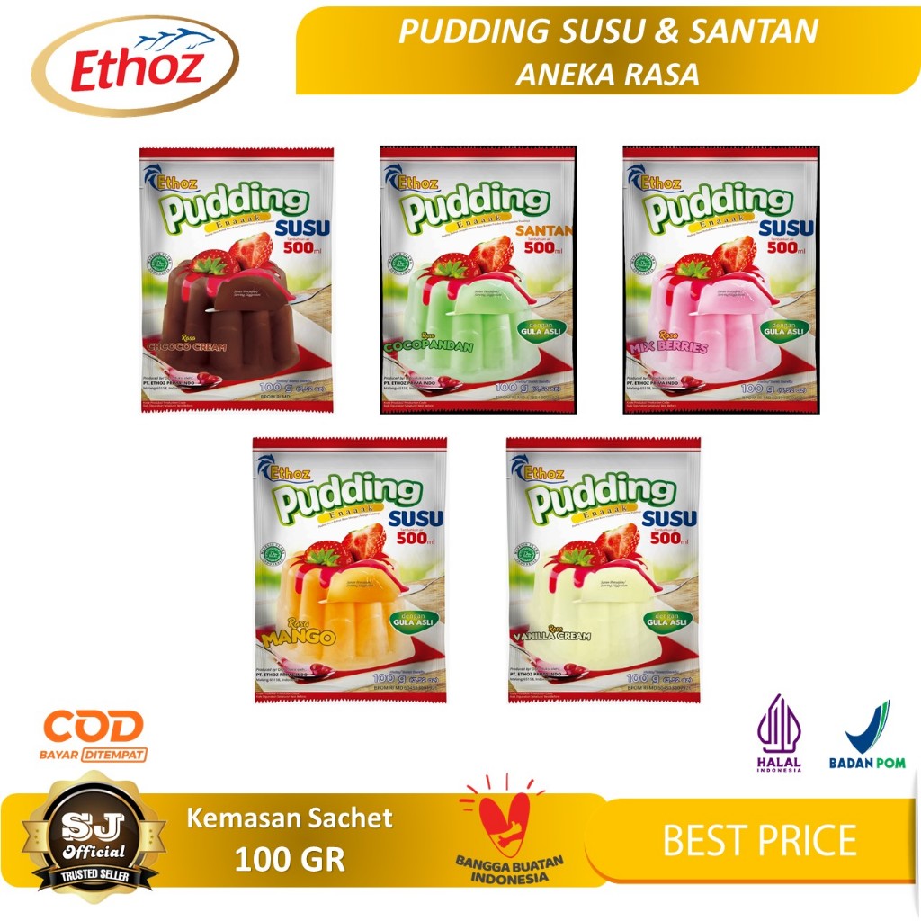 

ETHOZ Pudding Susu & Puding Santan 100GR VIRAL MURAH