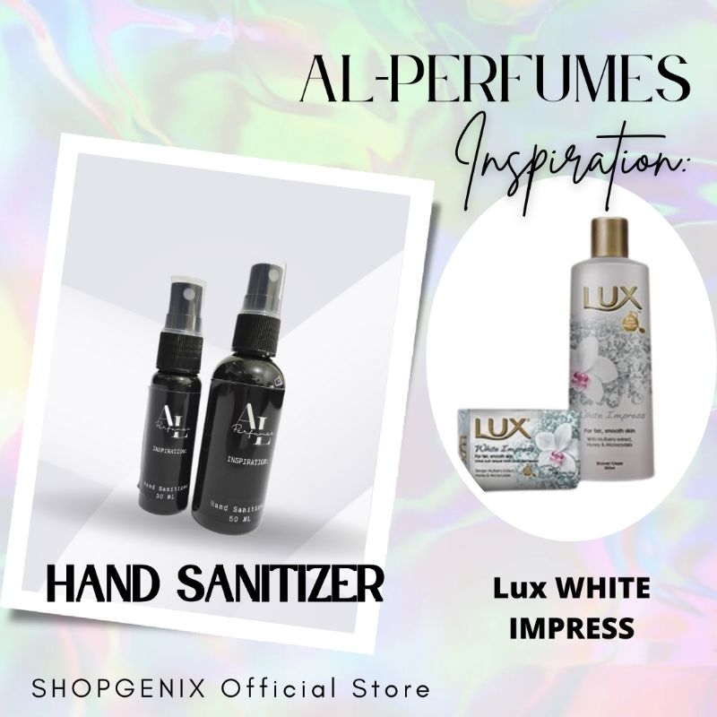 Hand Sanitizer Antiseptik Spray INSPIRED BY Sabun Mandi/Sabun Batang/Sabun Cair/Body Wash Lux WHITE 