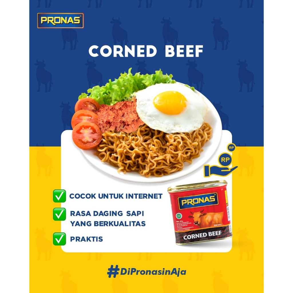 CO PRONAS Kornet Sapi Regular 340 gr Free Bumbu Sate 185 gr