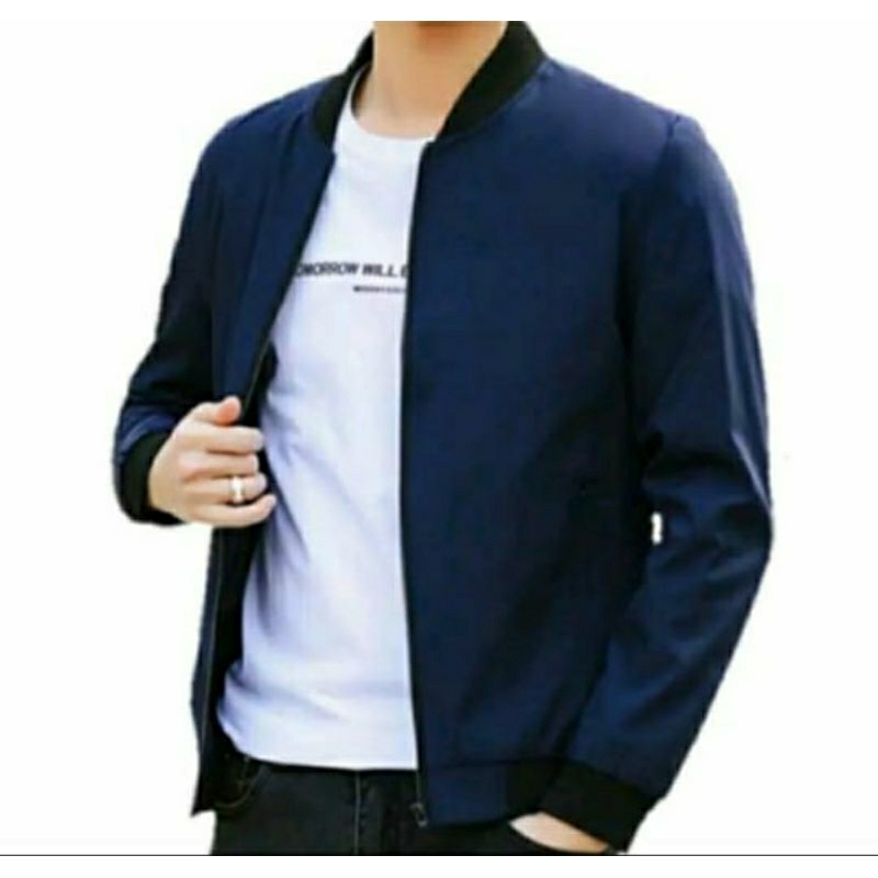 Jaket bomber pria harajuku terbaru