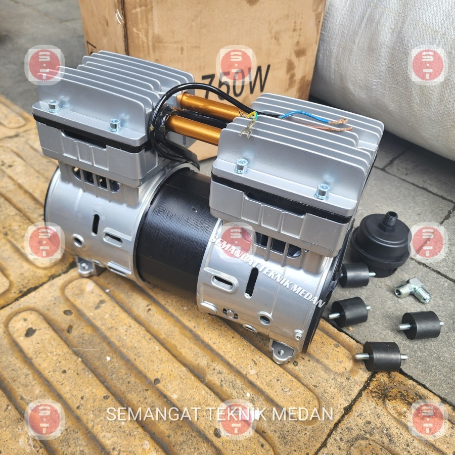 KEPALA HEAD COMPRESSOR KOMPRESSOR OILESS OILLESS SILENT TEMBAGA 1HP