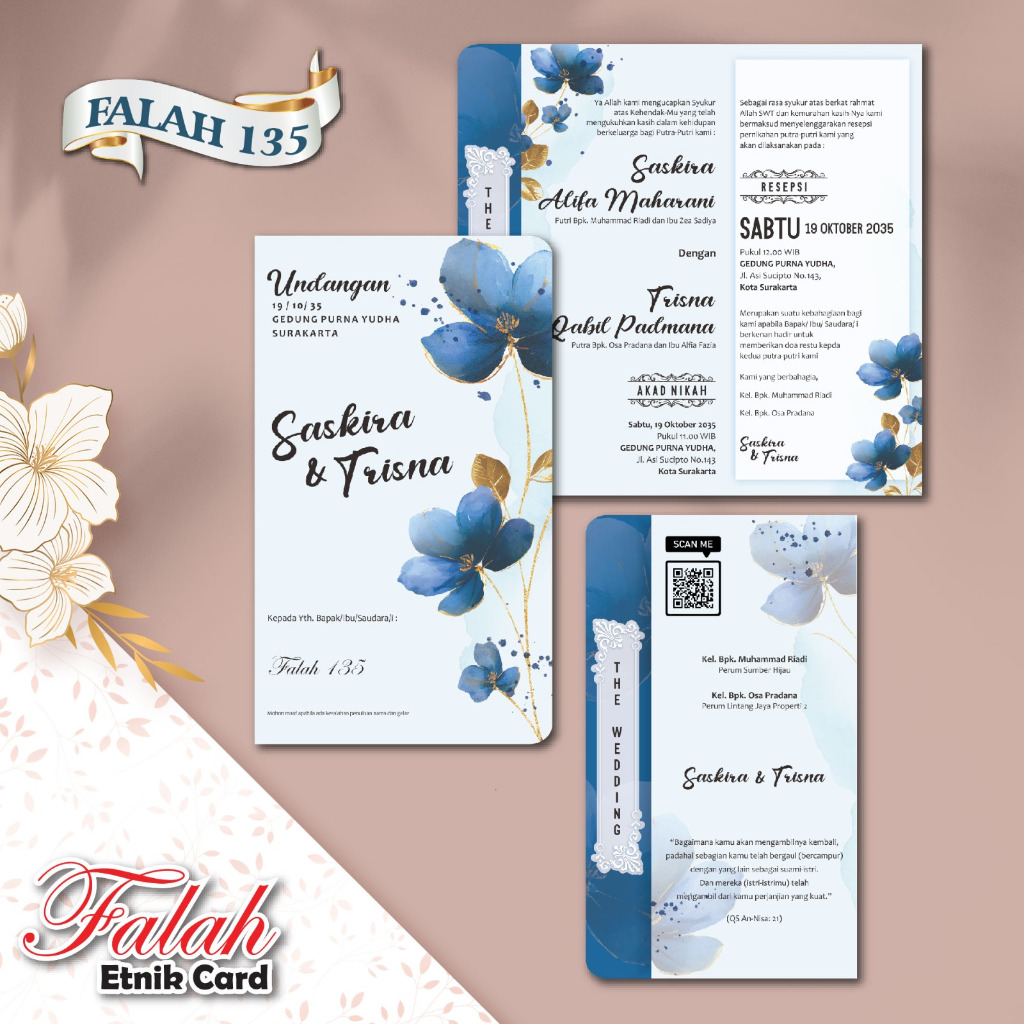 Blangko Undangan  Falah 135 Kertas Kosong Murah|Blangko Undangan Murah|Blangko Kosong |Blangko Undan