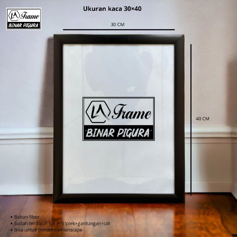 Xaviertaran Pigura Atau Bingkai Foto Press 12R Kaca Ukuran (30X40) Dan 12Rs Kaca Ukuran (30X45)
