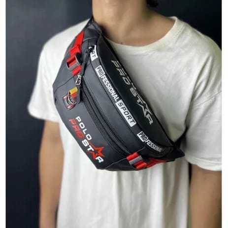 Tas Selempang Polo Waterproof Anti Air Bahan Ballon Tas Pinggang Polo