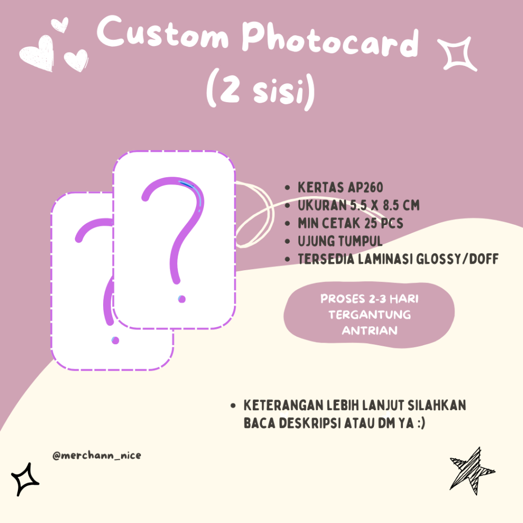 [ JASA CETAK PHOTOCARD 2 SISI ]  FREEBIES, KPOP, PRIBADI