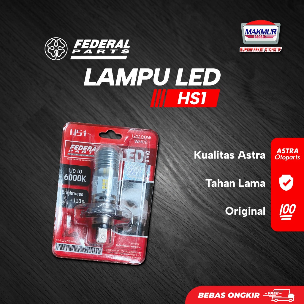 Lampu Depan LED Bebek HS1 Federal Original