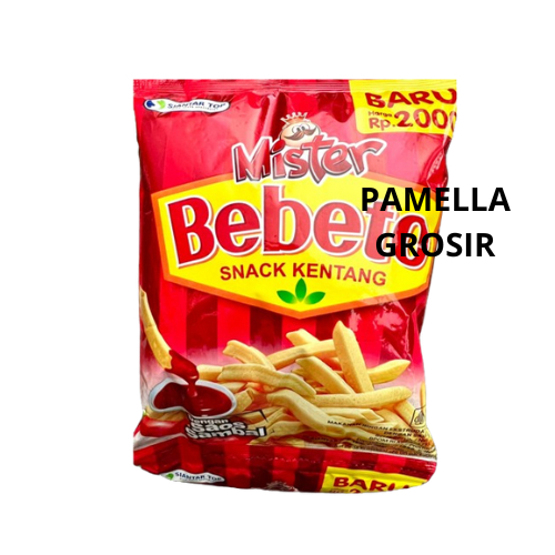 

ANEKA SNACK KENTANG MISTER BEBETO 2000 an BARU, 1RTG ISI 10PCS SNACK makanan ringan jajanan cemilan camilan pedas asin gurih manis murah