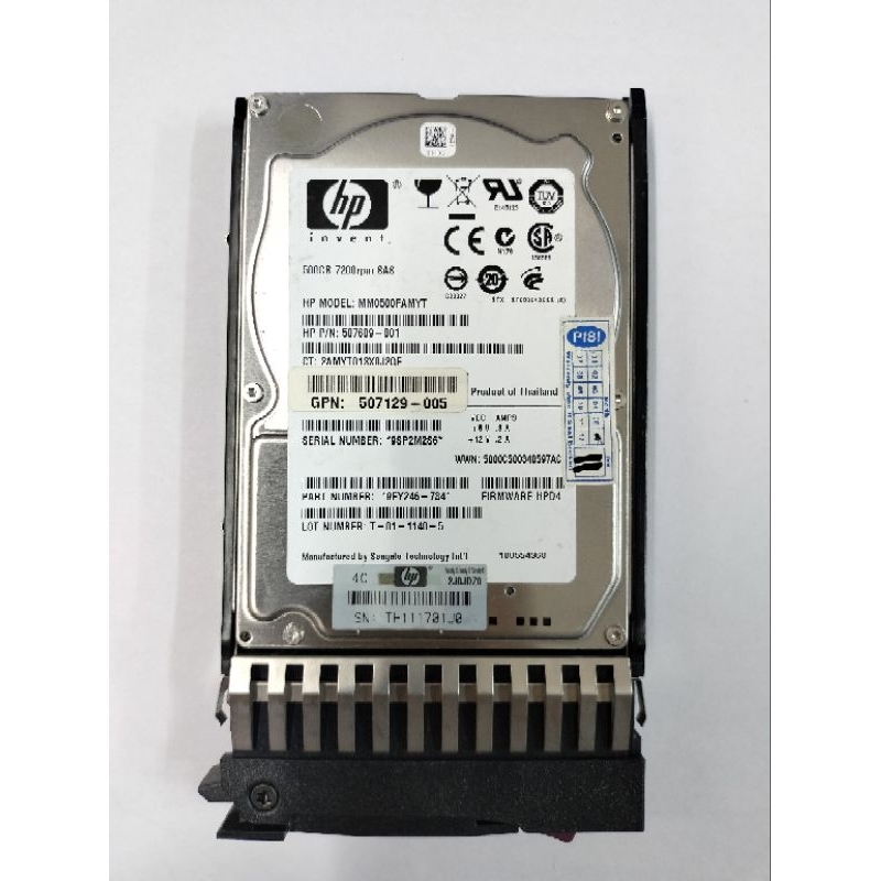 Hardisk SAS 2.5inch Merk HP 500GB RPM 7.2K + Bracket G7 SENTINEL 100%