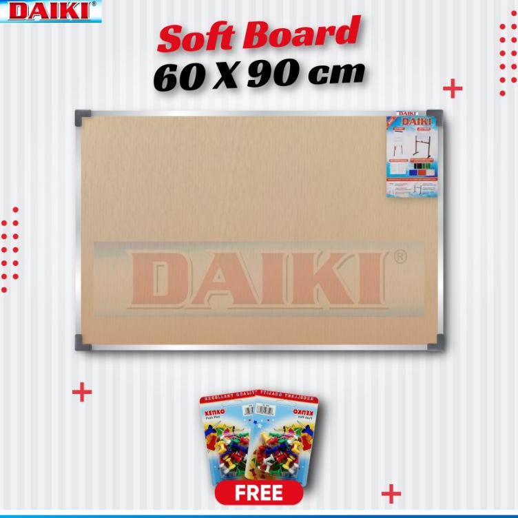 

Dapatkan Softboard / Papan mading classic DAIKI Uk 60x90 Cm