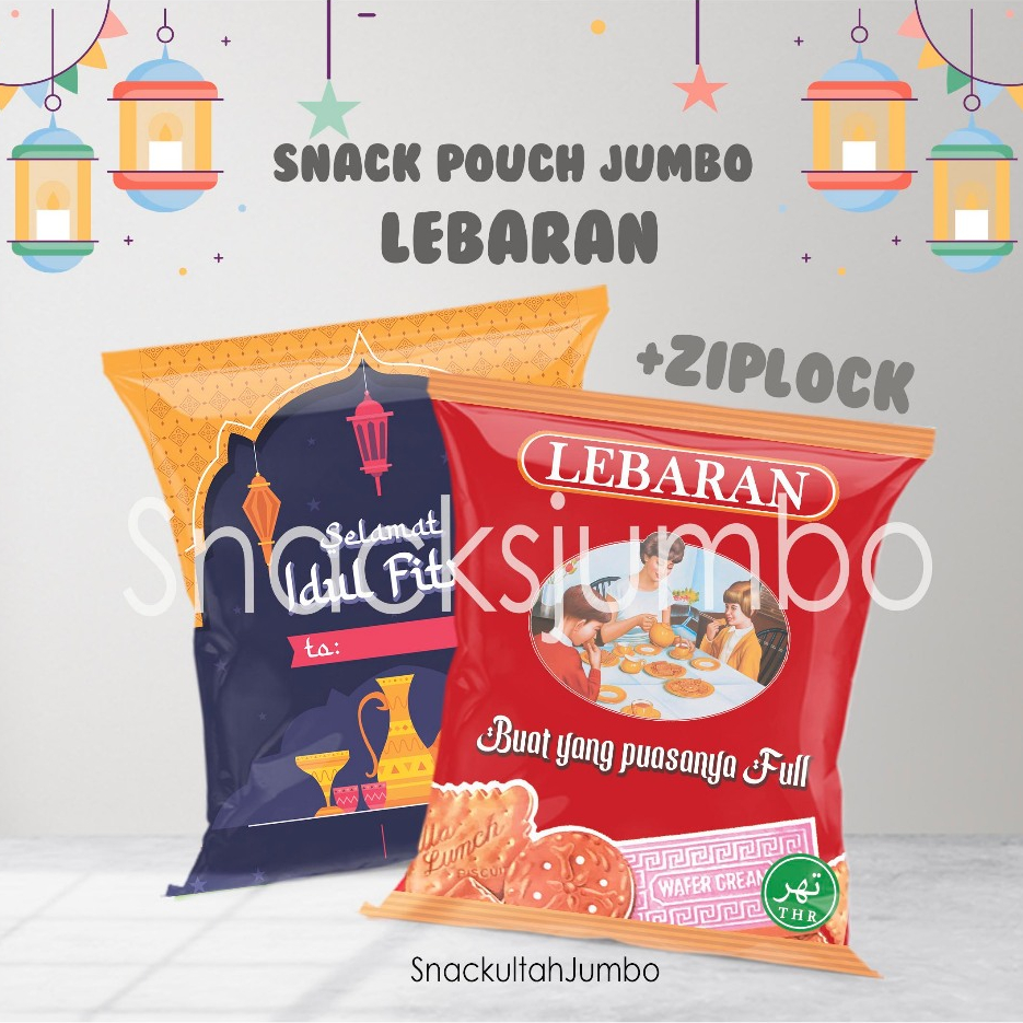 

Snack pouch lebaran | Hampers Lebaran Paket Promo | Snack Pouch Reguler | Set Snack Pouch Jumbo Ukuran 25x20 | Ulangtahun | Custom Nama | Tanpa Snack! Sudah dengan Ziplock!