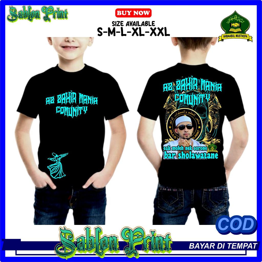 kaos anak az zahir premium high quality best seller
