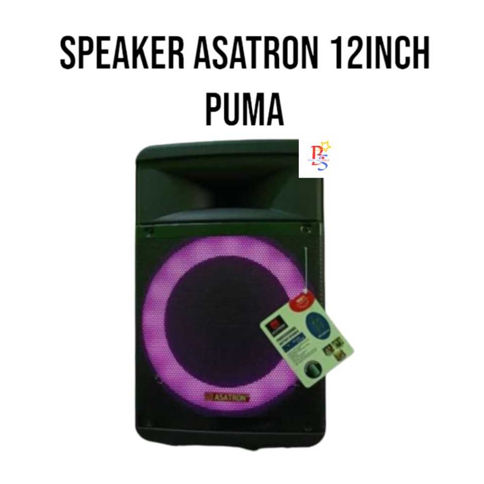 Speaker Aktif Bluetooth Asatron 12 inch Puma/Speaker Meeting Portable Bluetooth/Speaker Karaoke Bonu