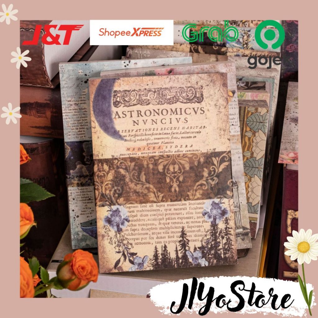

10lembar Kertas Art Paper Dekorasi Retro Vintage Craft Scrapbook Bujo Journal Jurnal Aesthetic Lucu