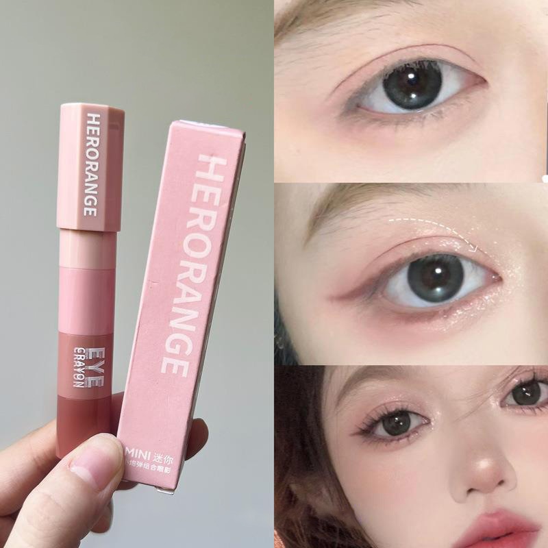 [COD]HERORANGE 4 in1 Eye Shadow Pen Makeup Highlight Eyeshadow Pen 4 Warna Eyeshadow Pen-SS