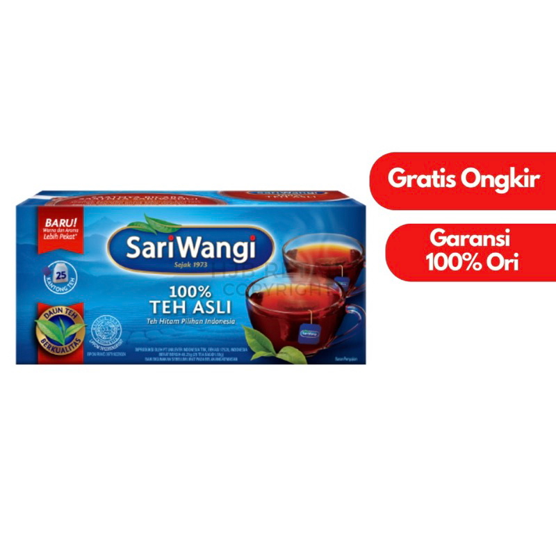 

(COD) Sariwangi Teh Celup 1Kotak isi 25kantong / Teh Asli