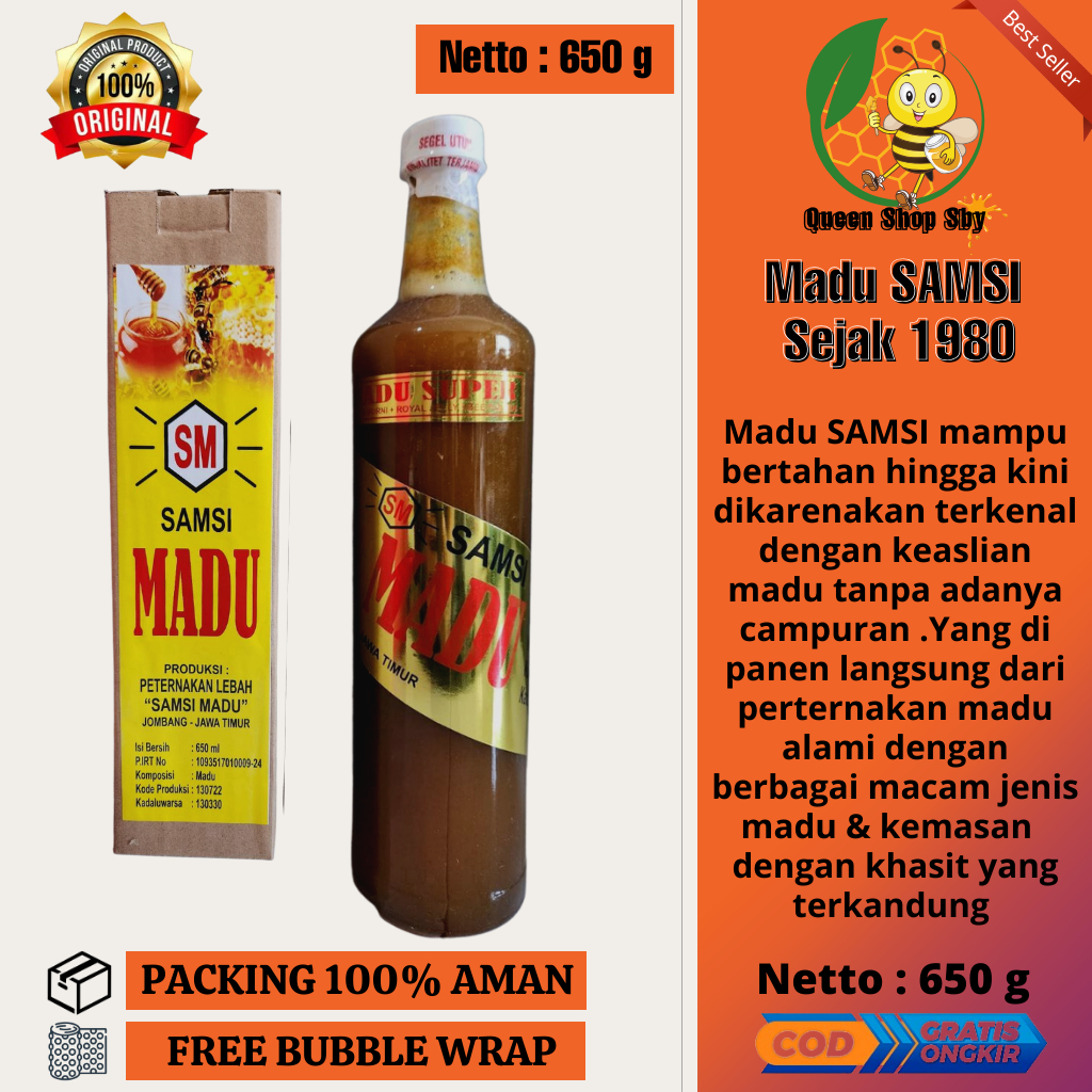 

Madu Super Samsi Madu Murni Madu Asli Premium 650gr Promo Agen Resmi Botol Kaca