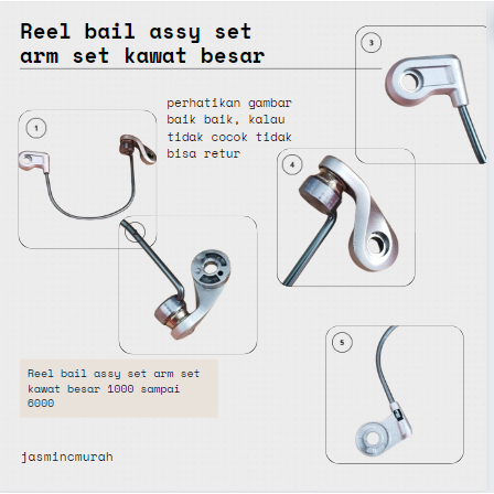 Reel bail assy set arm set kawat besar (1000 - 6000)