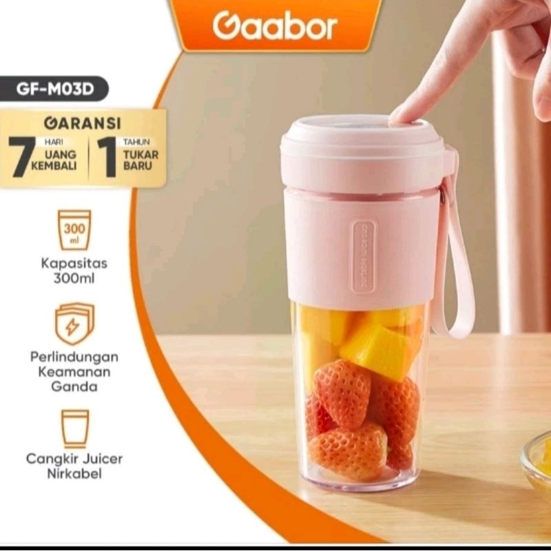 Gaabor Rechargeable Mini Portable Juice2 300ml Blender Jus Mini