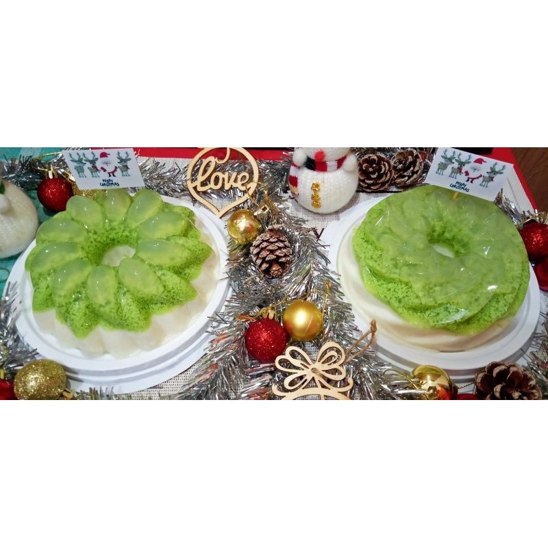 

Puding lumut edisi Natal