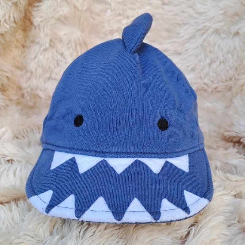 TOPI ANAK BAYI BABY GAP COWOK LAKI LAKI CEWEK PEREMPUAN SIZE 6 12 BULAN BIRU