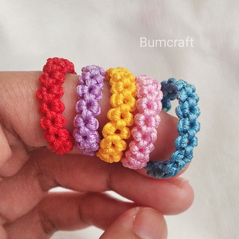 (promo) friendship ring / cincin macrame / cincin tali / cincin rajut / cincin tali /cincin cantik