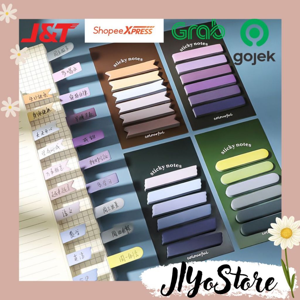 

Sticky Notes 6 baris Paper Notepad Kertas Pengingat Stationery Klasik Warna Soft Lucu Aesthetic