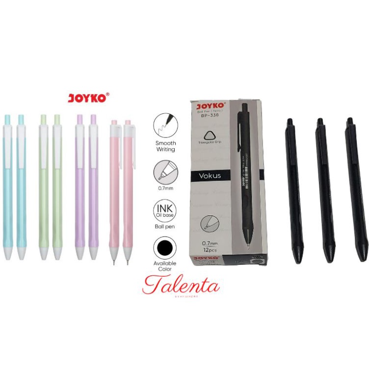 

Serba Murah Pulpen JOYKO VOKUS PTL Ball Pen BP-342 0.7 mm Triangular Grip (1Lusin)