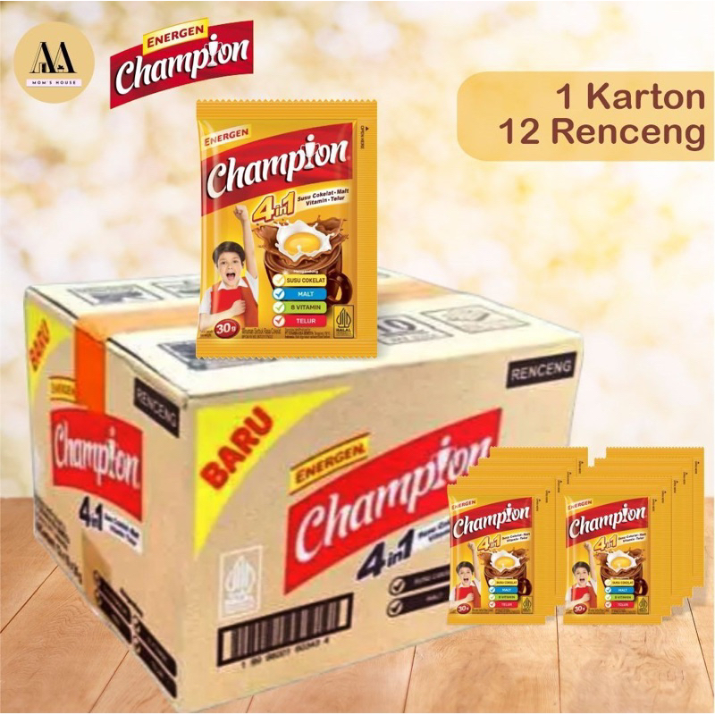 

ENERGEN CHAMPION 10Sachet x12 Renceng ( KARTONAN)
