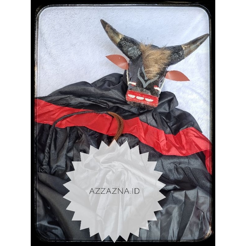 Bantengan  Tanduk Asli Mainan Anak Kain panjang / Bantengan mainan Anak Free Kemul