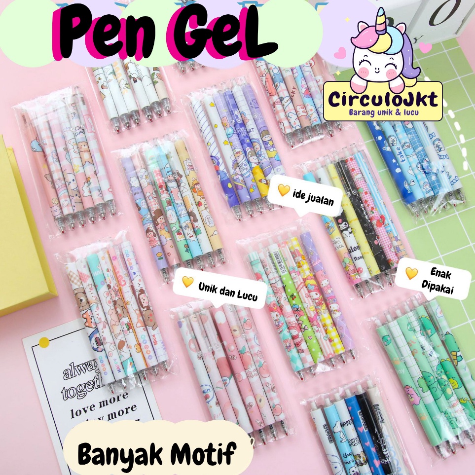 

Promo 6PCS pen cetek pulpen Mekanik Kartun penmekanik pena sanrio gel 0.5MM