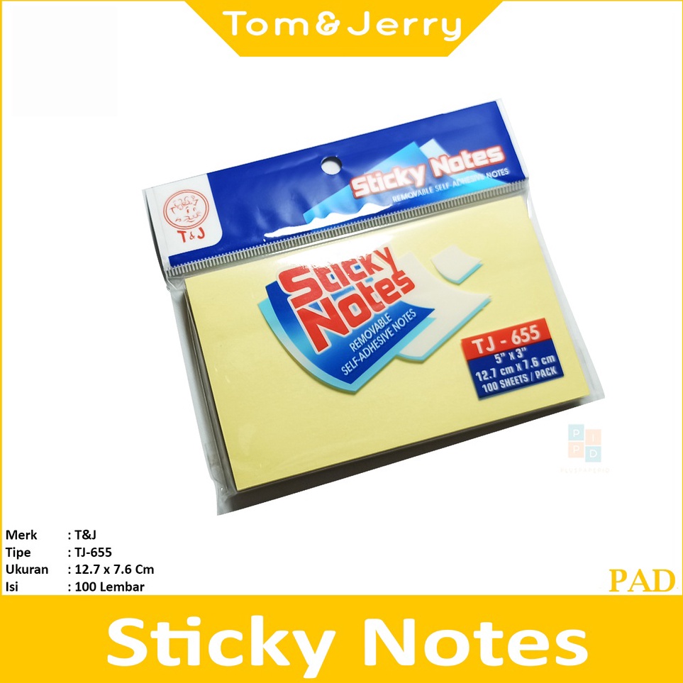 

Terkini TOM & JERRY - Sticky Notes TJ-655 Kuning - Pad ➷➷✻✫