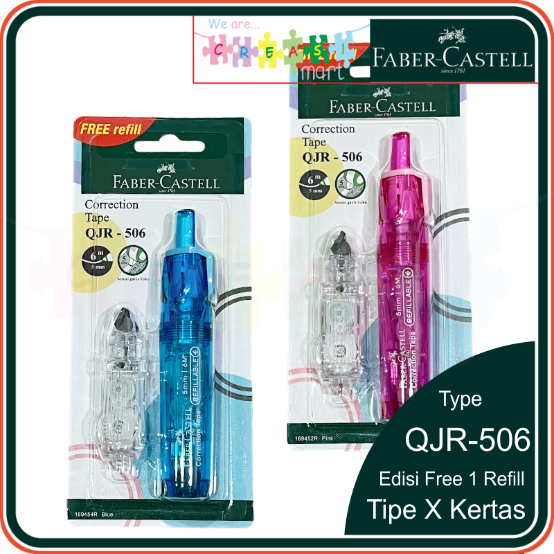 

Faber Castell Tipe X Kertas Edisi Free 1 Refill Correction Tape Berbagai Varian Model dan Warna