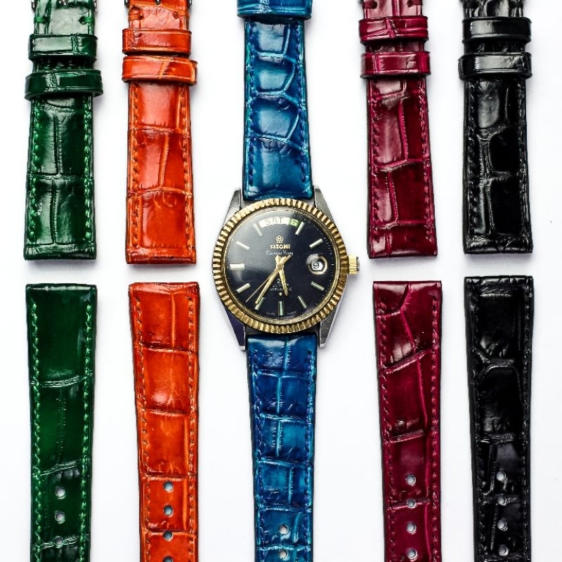 Handmade watch strap crocodile softern