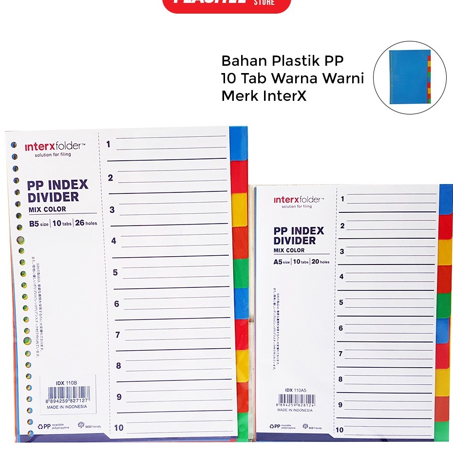 

Kirim Langsung Pembatas Binder B5 26 Ring A5 20 Ring Divider InterX Rainbow Warna Warni B5 26 Ring A5 20 Ring 10Tab Terbatas