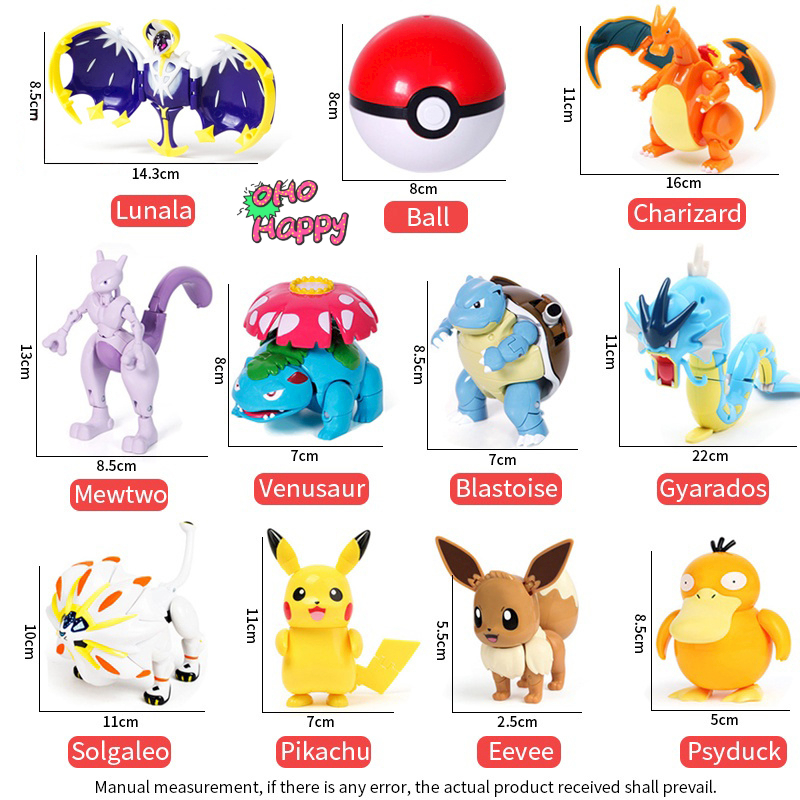Mainan Figure Pokemon Pokeball / Pokemon Ball / Pokemon Figure Deformation / Pokemon Transform Figur
