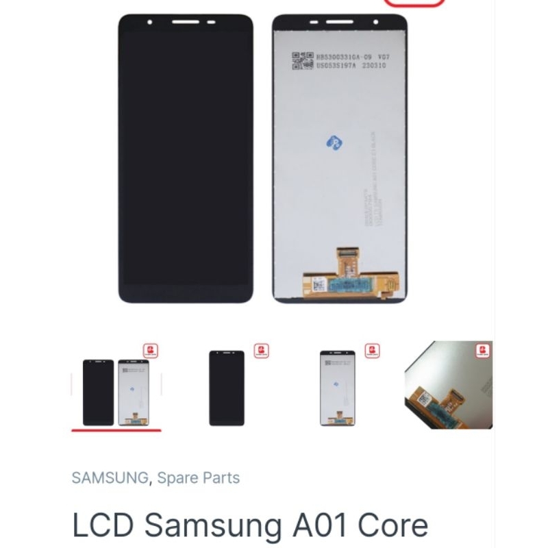 LCD TOUCHSCREEN SAMSUNG A01 CORE BLACK
