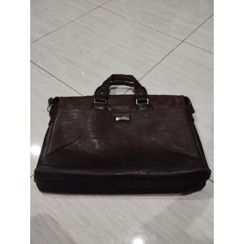 Tas Omar sharif Paris kulitcoklat Original