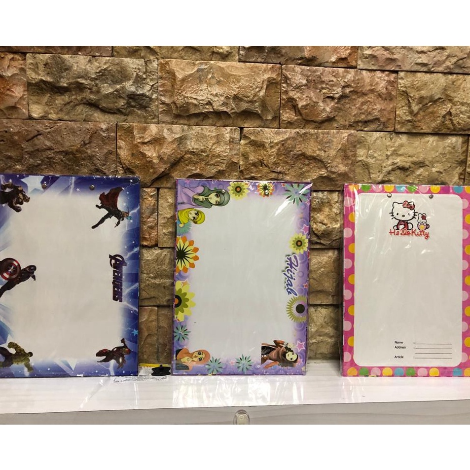 

Stock Banyak Clip Board / Papan Jalan Fancy karakter - 2 muka (bolak-balik)