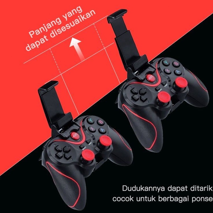 Ready Gamepad Smart Nirkabel Bluetooth Gamepad Gaming Wireless Controller X3 For Android Mobile - Hi