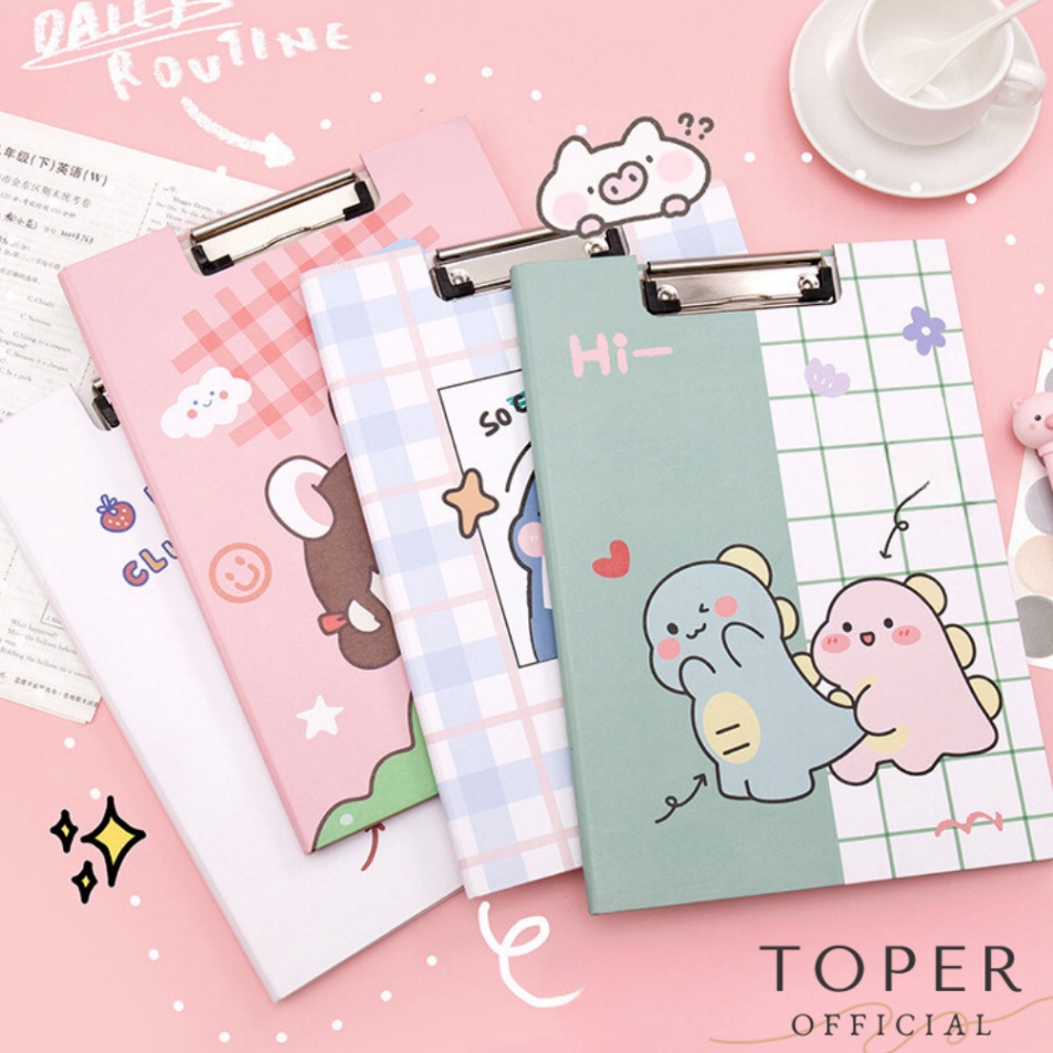 

Produk Keren TOPER Papan Clipboard With Cover Papan Ujian Papan Jalan Aesthetic Karakter Lucu