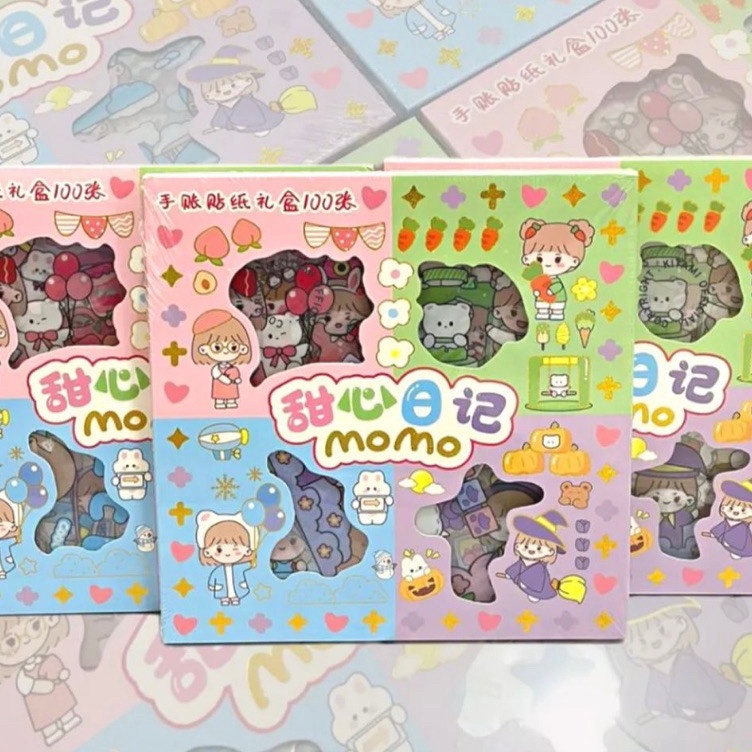 

Best Seller STIKER MOMO RAINBOW ( ISI 100pcs) 4 WARNA / STIKER MOMO MIX WARNA WATERPROOF