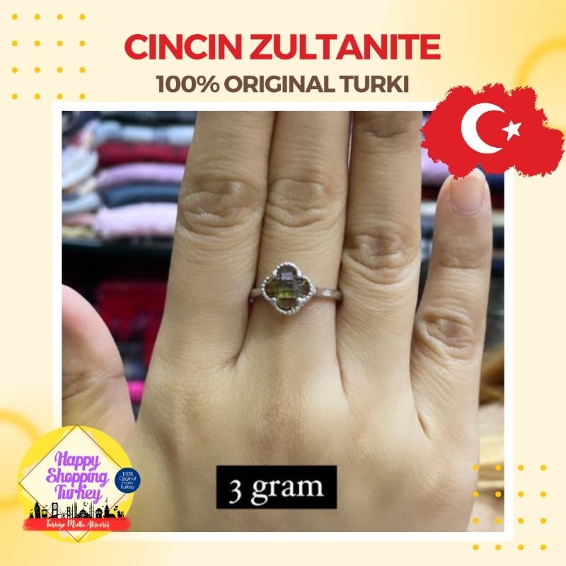 Cincin Zultanite Turki/ Zultanite Turki Ori 100% From Turkey