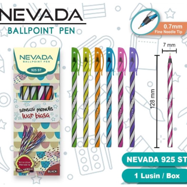 

Jual (12pcs) Pulpen Nevada - Bolpoin Ulir - Bolpen Unik - Pen Lilin Murah 0.7mm