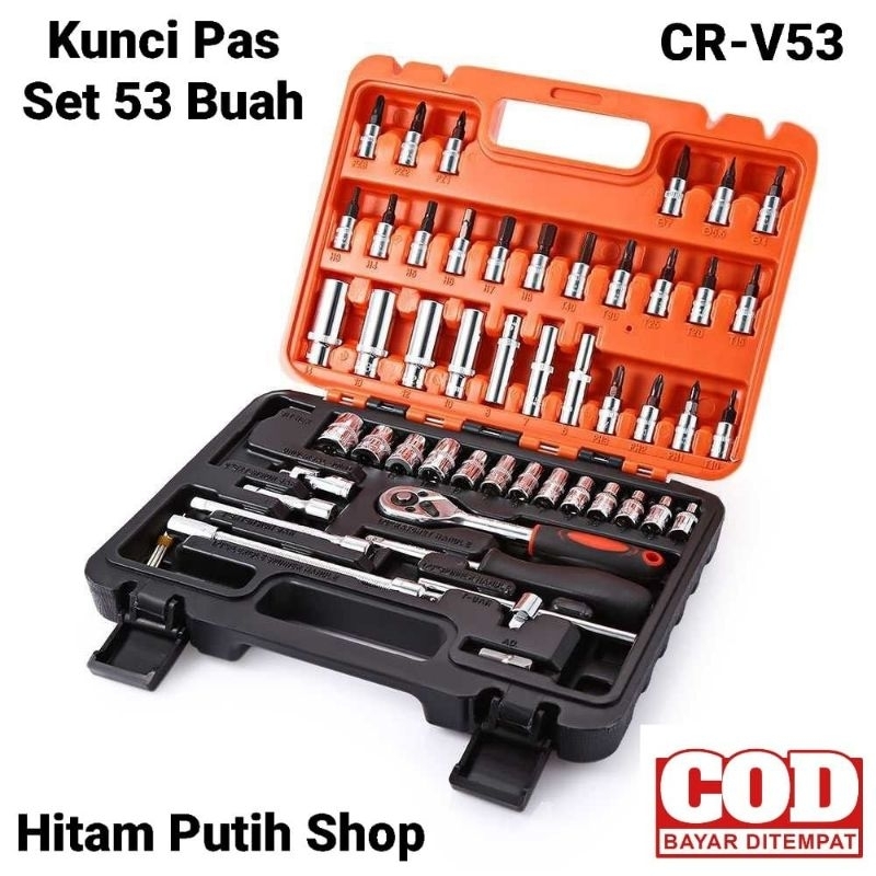 Kunci Shock Set Lengkap 53 Buah CR-53 Original Kunci Sok Motor