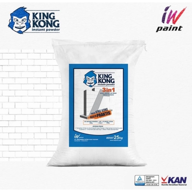Kingkong Instan Powder Plamir Acian Lem Hebel 25 KG